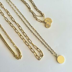 Bundle of J. Crew Gold Chain Necklaces